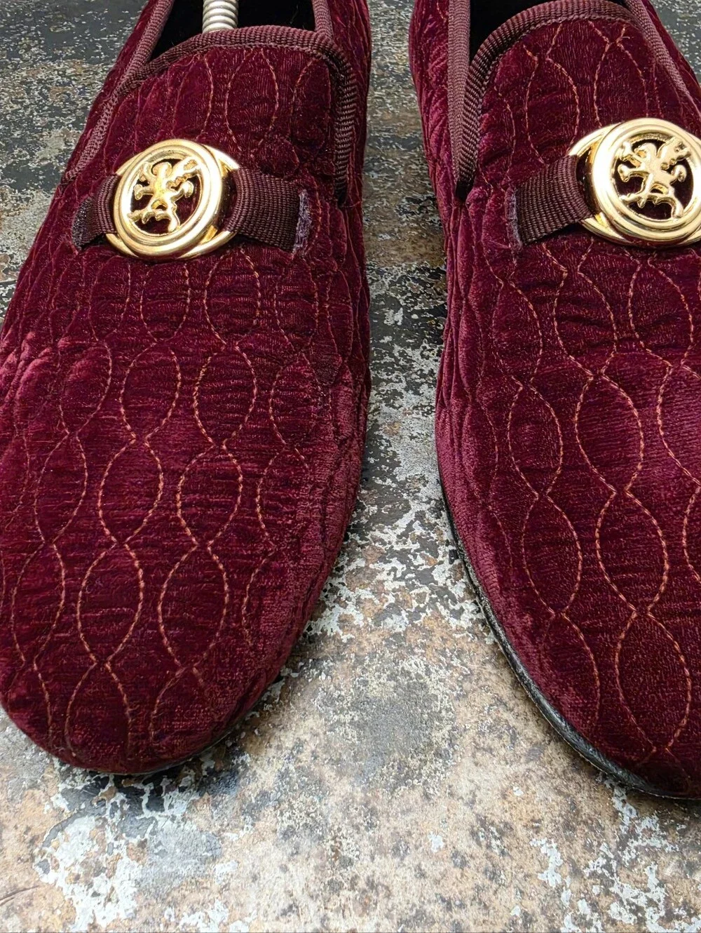 Mens Stacy Adams Valet Bit Loafers Slippers Shoes Sz 9.5 Used 25166 601 Velour